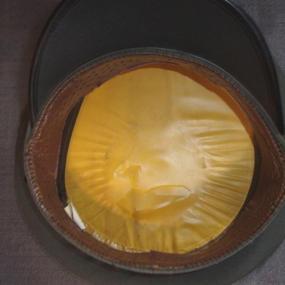 U.S. ARMY CLASS A sz6 7/8 GREEN WOOL SERVICE DRESS VISOR CAP VIETNAM ERA SV 710 - Picture 6 of 8